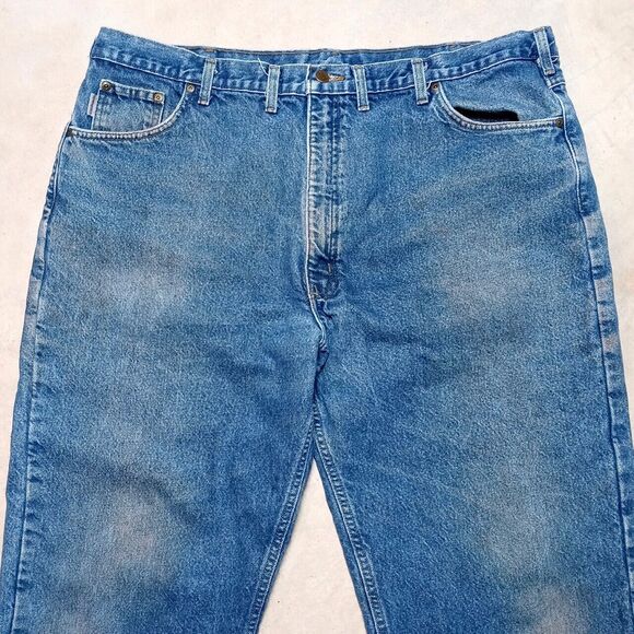 *READ* Carhartt Flannel Lined Relaxed Fit Work Jeans - Size 44x32 (Fits 44x31) - Picture 3 of 12